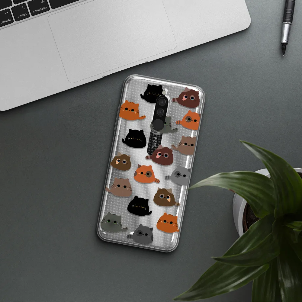 A Group Of Cats With Different Colors Xiaomi Redmi 8 Clear Tpu Case