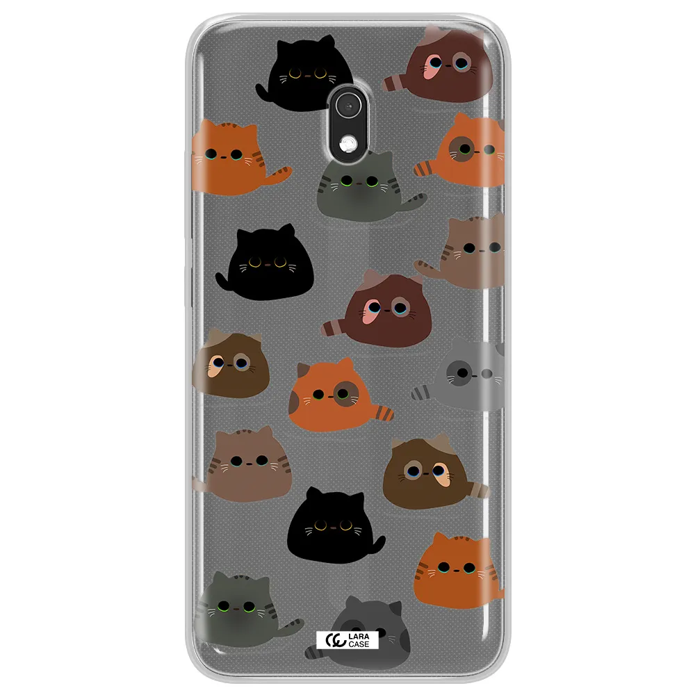 a group of cats with different colors Xiaomi Redmi 8A Clear TPU Case
