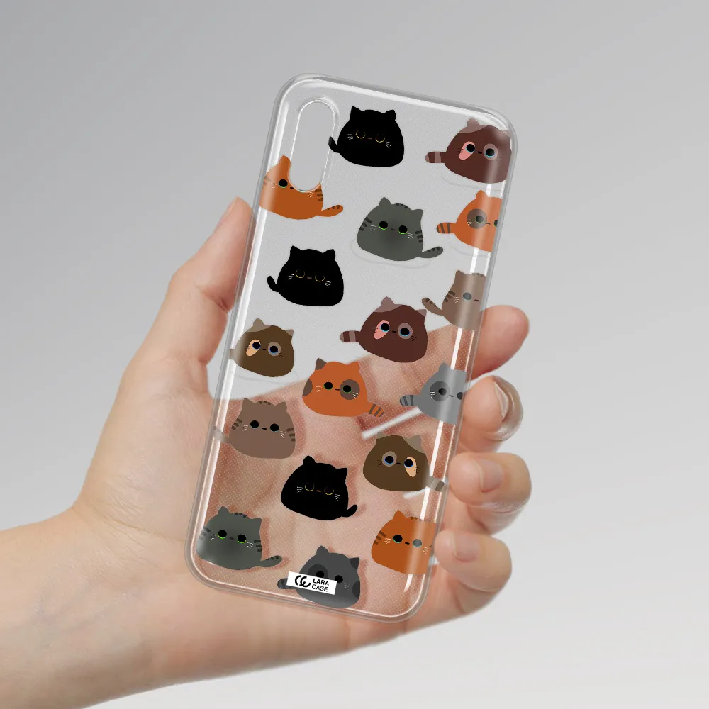 a group of cats with different colors Xiaomi Redmi 9A Clear TPU Case