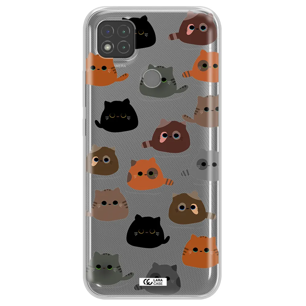 a group of cats with different colors Xiaomi Redmi 9C Clear TPU Case