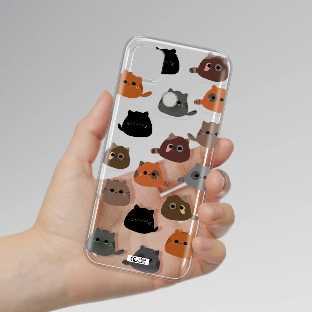 a group of cats with different colors Xiaomi Redmi 9C Clear TPU Case