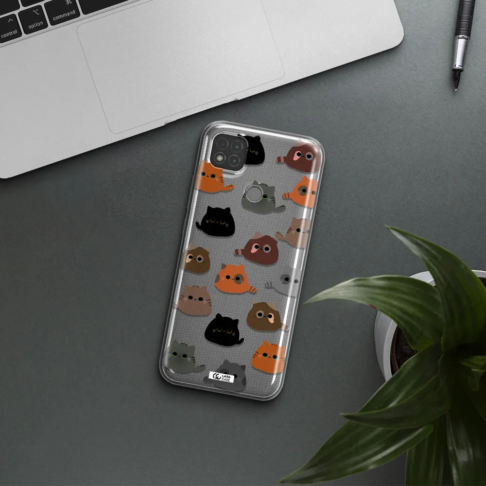 a group of cats with different colors Xiaomi Redmi 9C Clear TPU Case