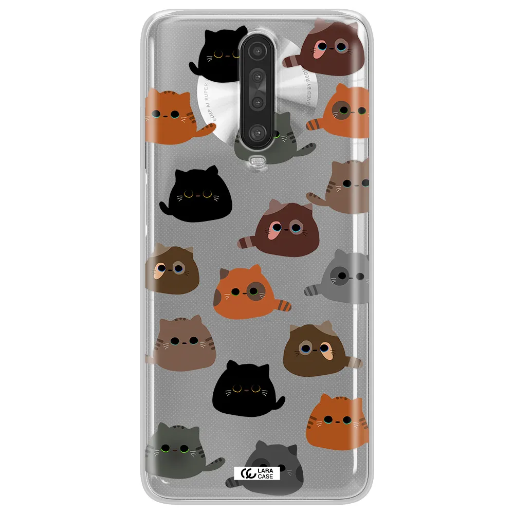 a group of cats with different colors Xiaomi Redmi K30 Clear TPU Case