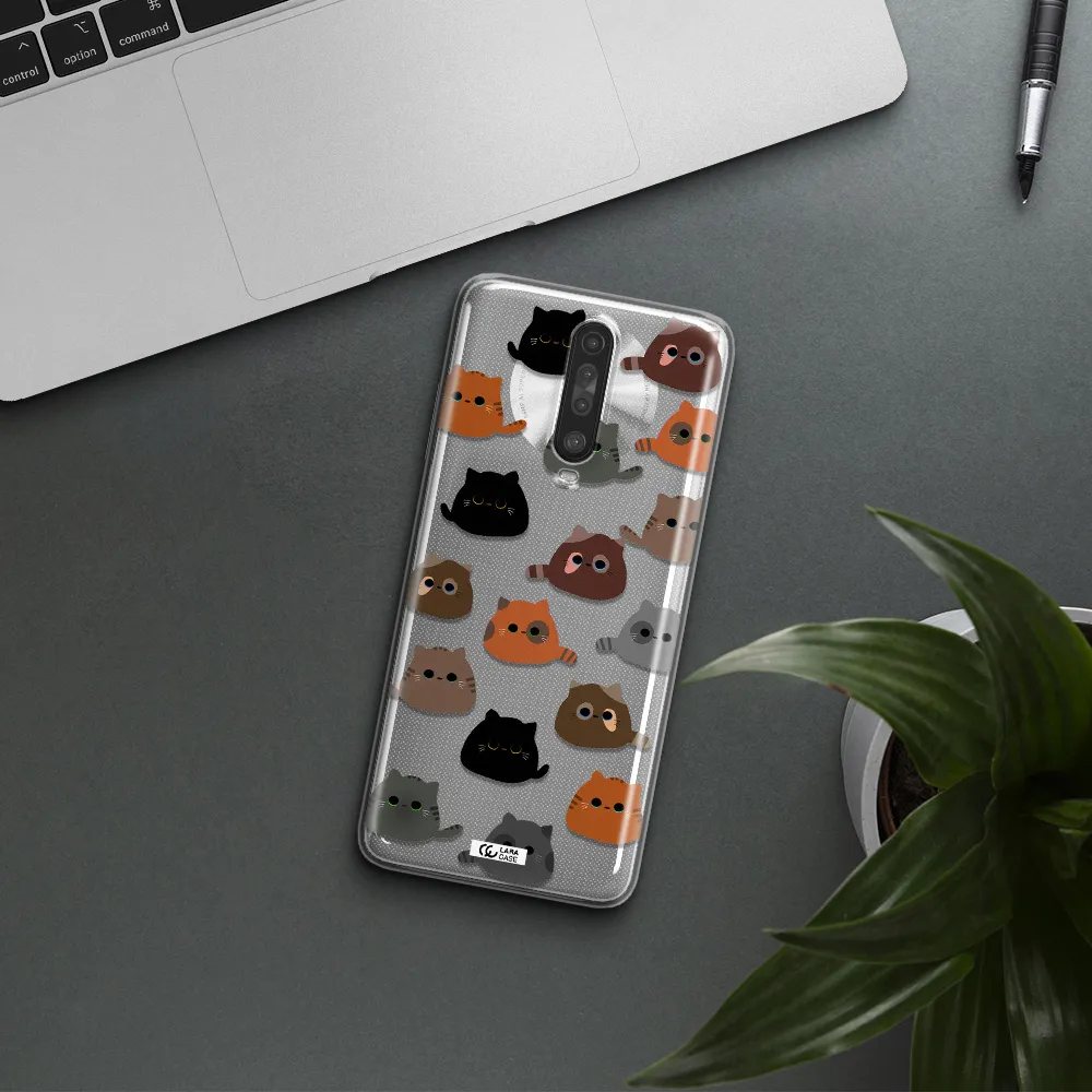 a group of cats with different colors Xiaomi Redmi K30 Clear TPU Case