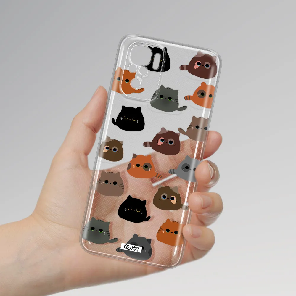 A Group Of Cats With Different Colors Xiaomi Redmi Note 10S Clear Tpu Case