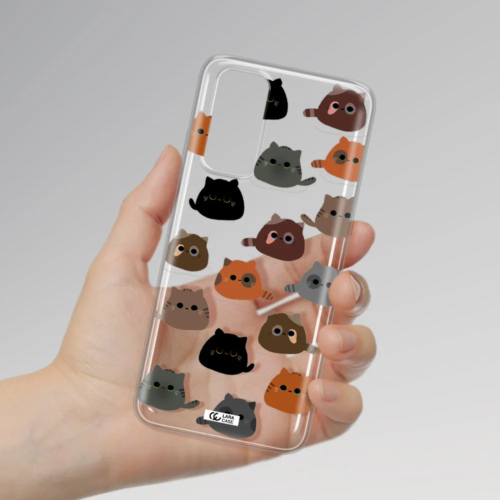 a group of cats with different colors Xiaomi Redmi Note 11 Clear TPU Case