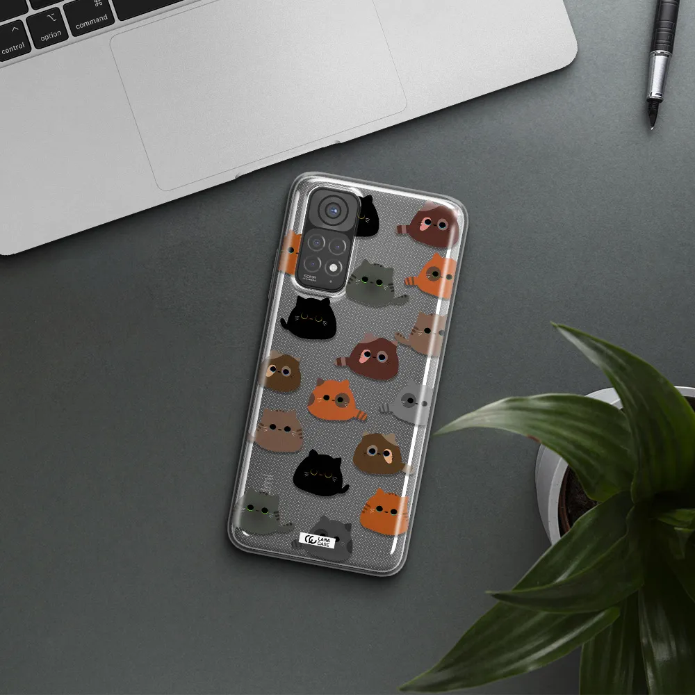 a group of cats with different colors Xiaomi Redmi Note 11 Clear TPU Case