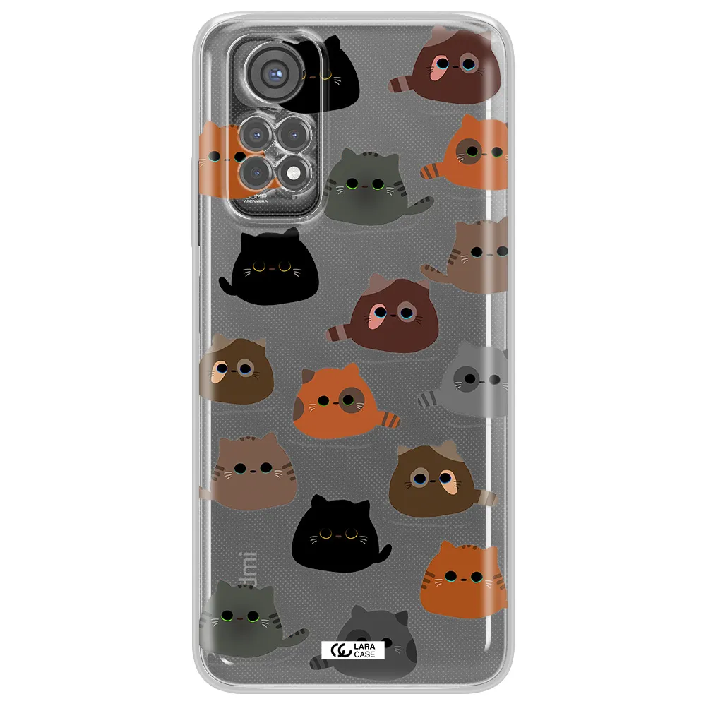 A Group Of Cats With Different Colors Xiaomi Redmi Note 11S Clear Tpu Case