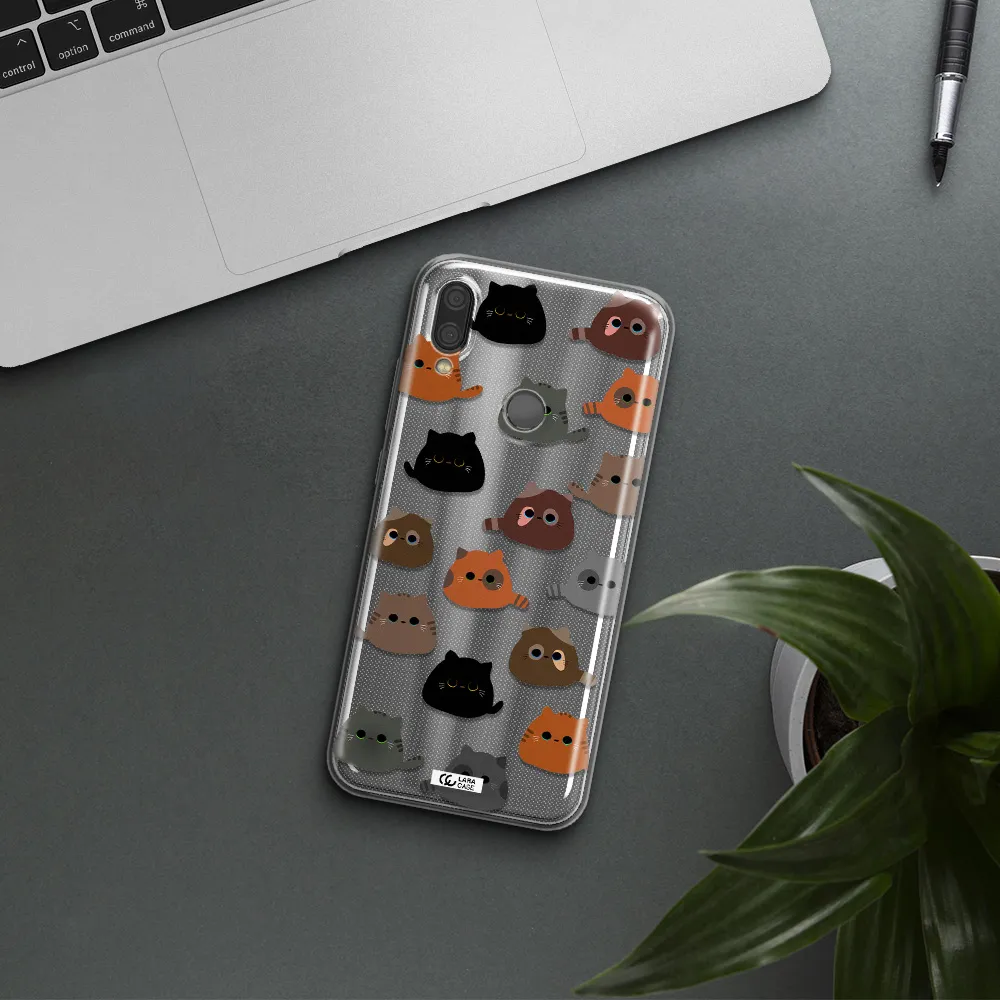 a group of cats with different colors Xiaomi Redmi Note 7 Clear TPU Case