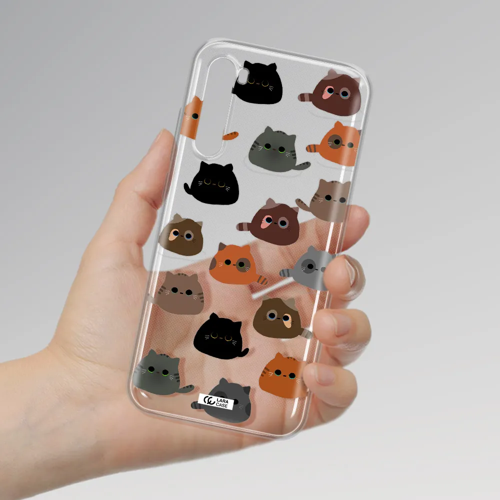 A Group Of Cats With Different Colors Xiaomi Redmi Note 8T Clear Tpu Case