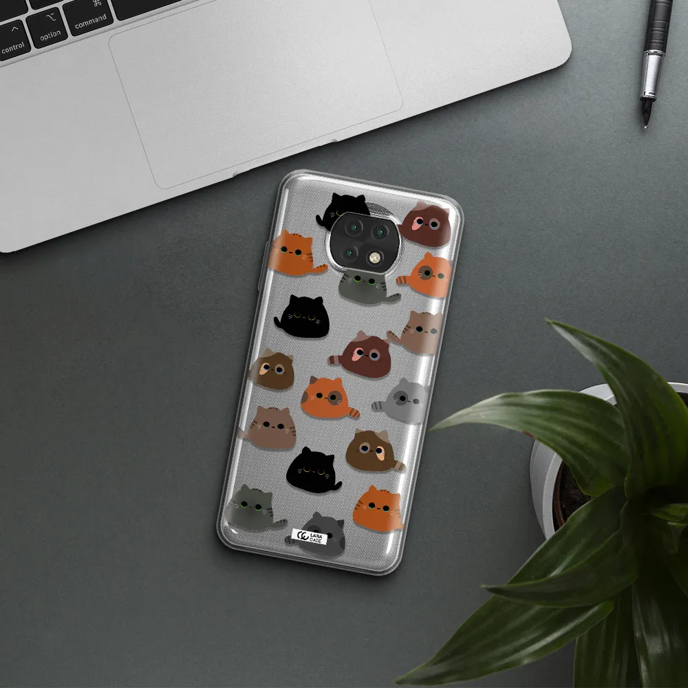A Group Of Cats With Different Colors Xiaomi Redmi Note 9T Clear Tpu Case