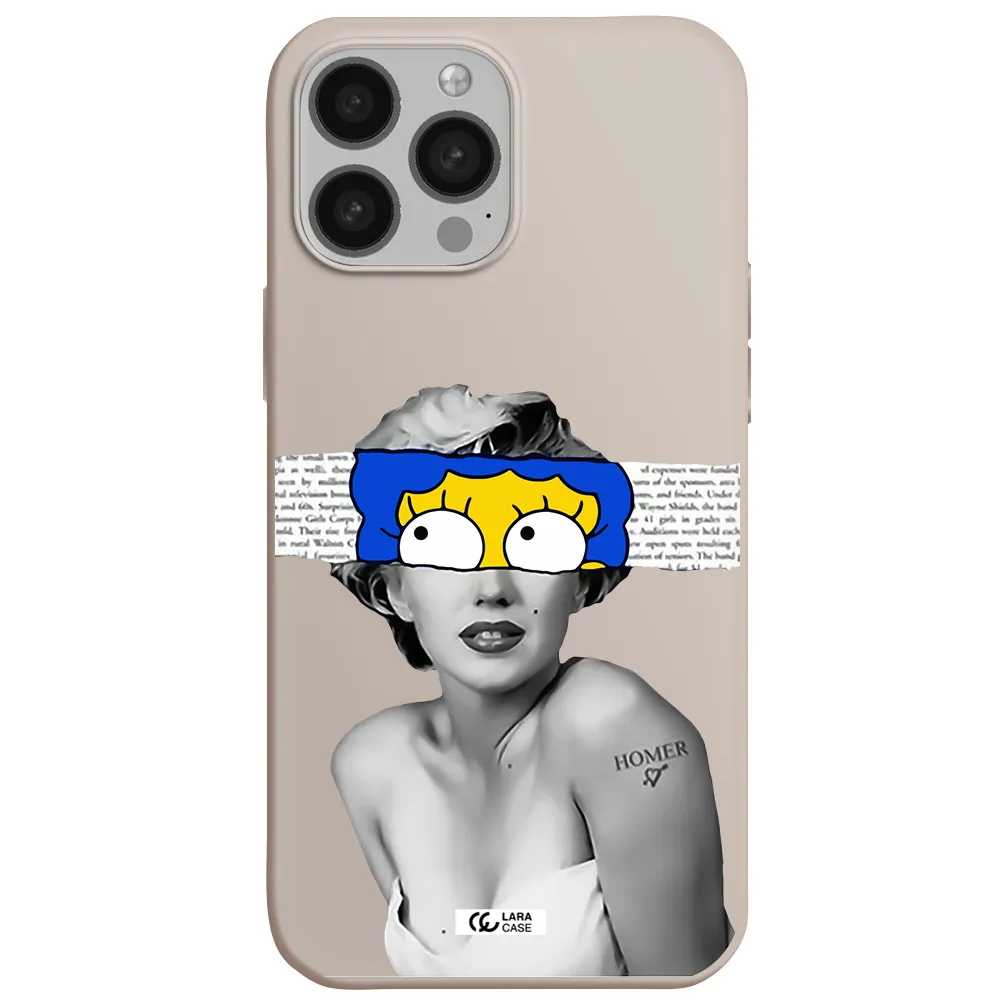 a woman with a cartoon on her head Apple iPhone 13 Pro Silicone Stone Case