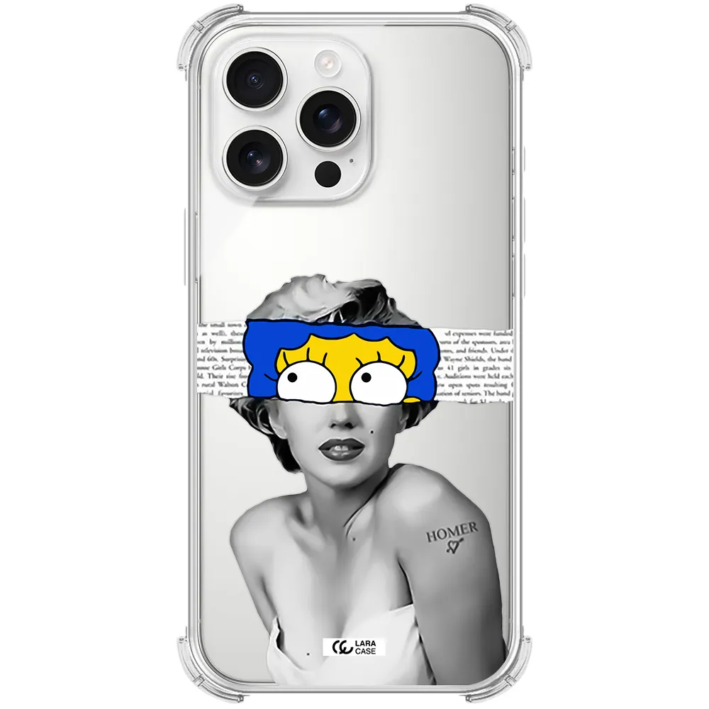 A Woman With A Cartoon On Her Head Apple Iphone 16 Pro Max Clear Pc Case