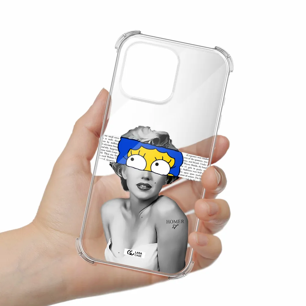 A Woman With A Cartoon On Her Head Apple Iphone 16 Pro Max Clear Pc Case