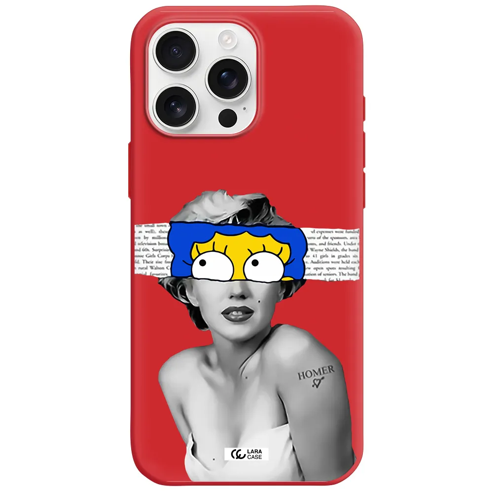 A Woman With A Cartoon On Her Head Apple Iphone 16 Pro Max Silicone Stone Case