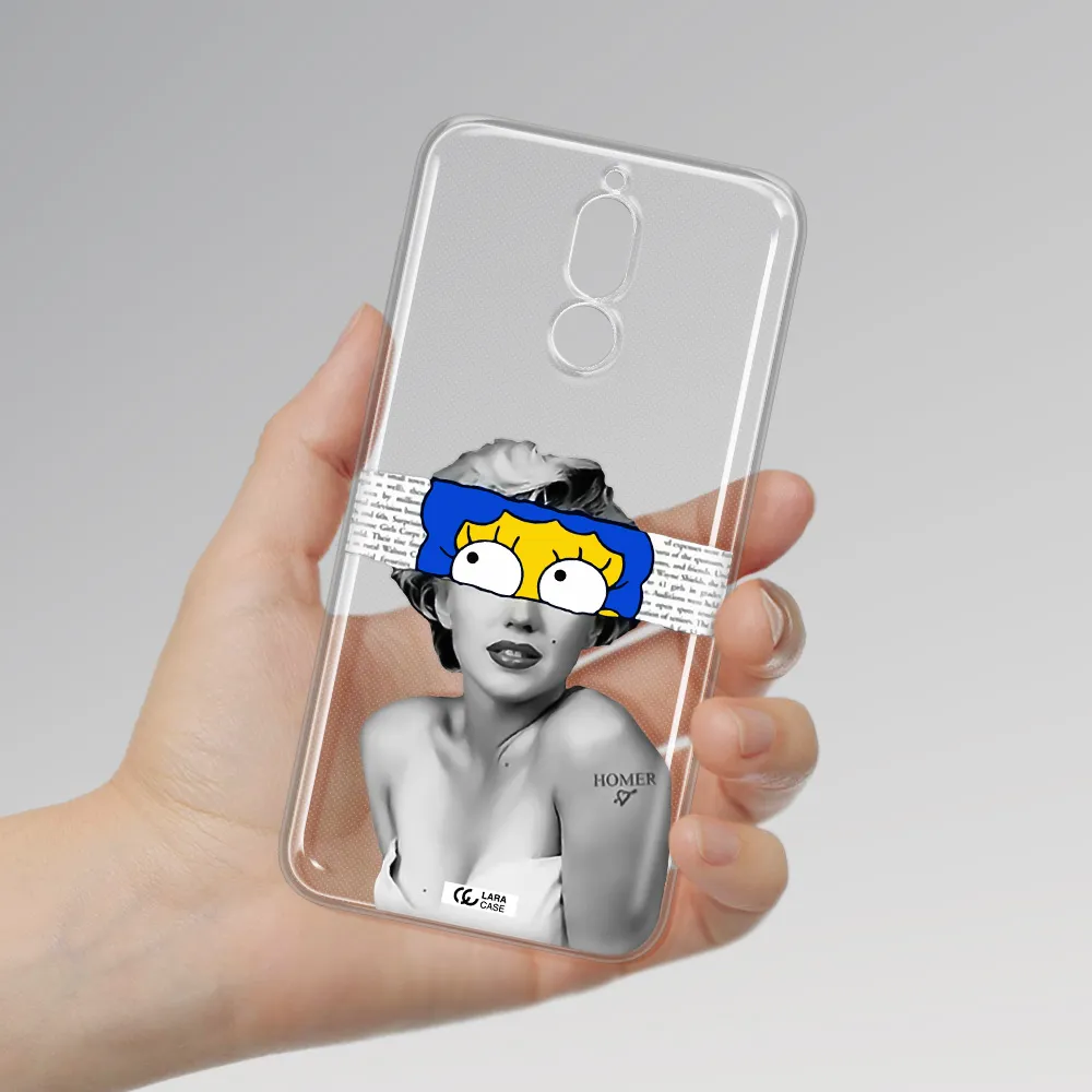 a woman with a cartoon on her head Huawei Mate 10 Lite Clear TPU Case