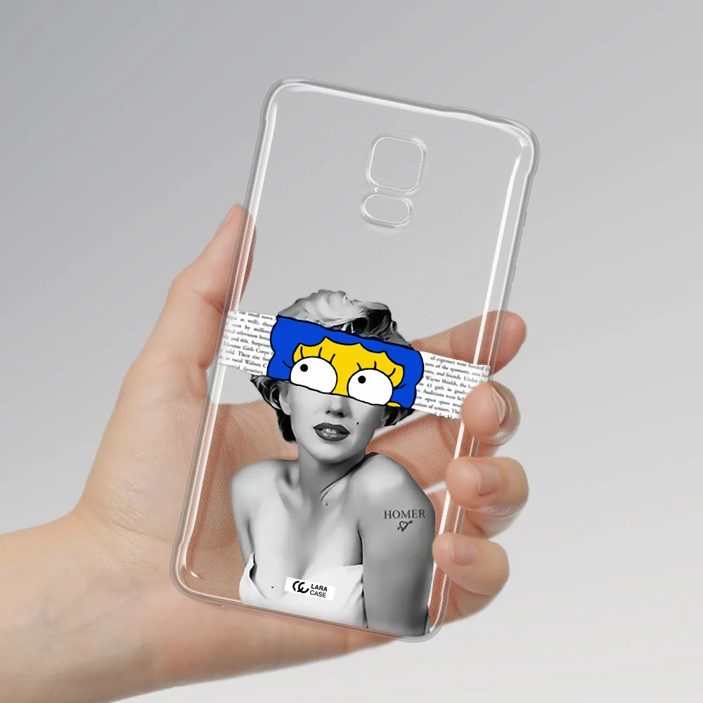 a woman with a cartoon on her head Samsung Note 4 Clear TPU Case