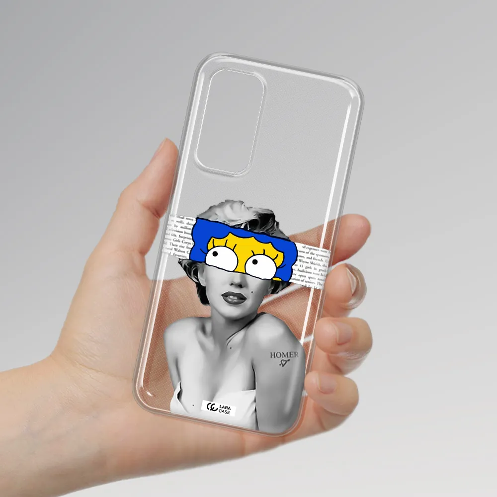 a woman with a cartoon on her head Xiaomi Mi 10 T Pro Clear TPU Case