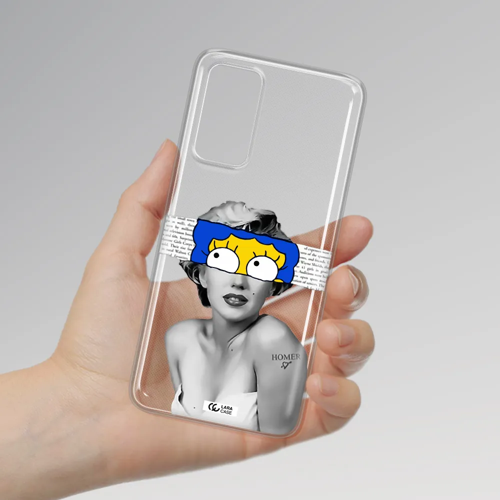 a woman with a cartoon on her head Xiaomi Note 11 Pro Clear TPU Case