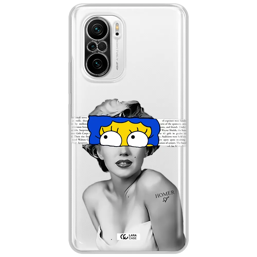 A Woman With A Cartoon On Her Head Xiaomi Poco F3 Clear Tpu Case