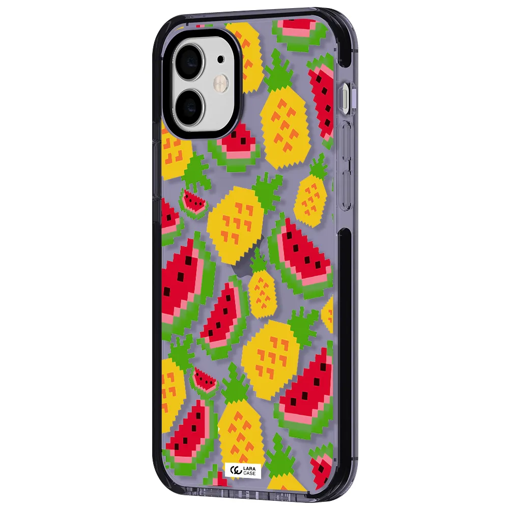 a pattern of watermelon and pineapples Apple iPhone 11 impact Lilac Case