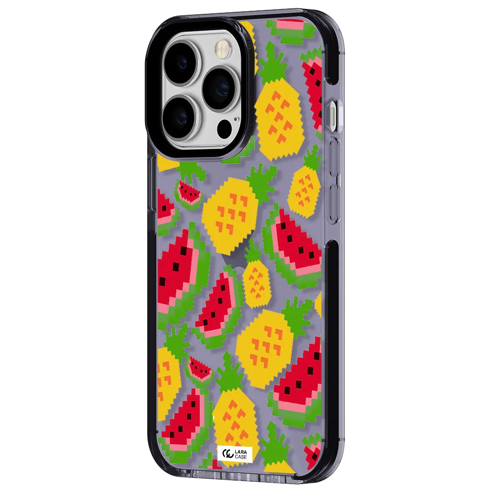 a pattern of watermelon and pineapples Apple iPhone 13 Pro impact Lilac Case