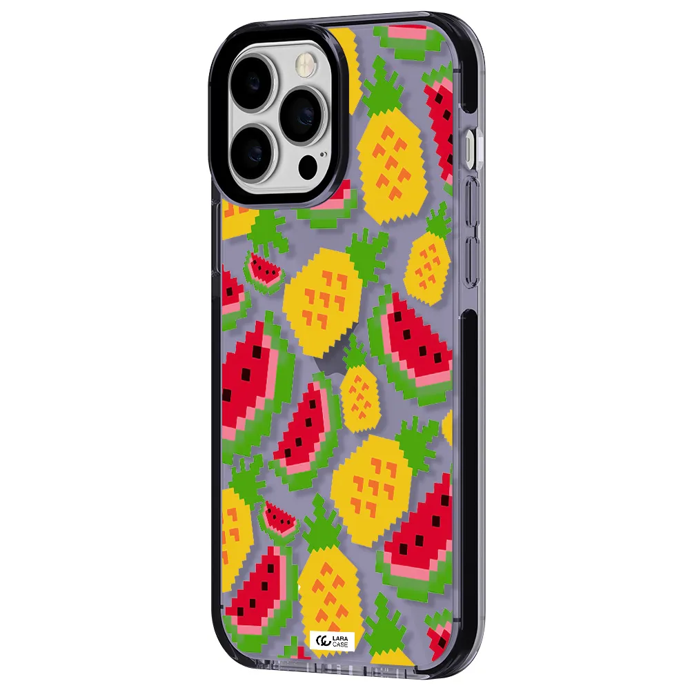 a pattern of watermelon and pineapples Apple iPhone 13 Pro Max impact Lilac Case