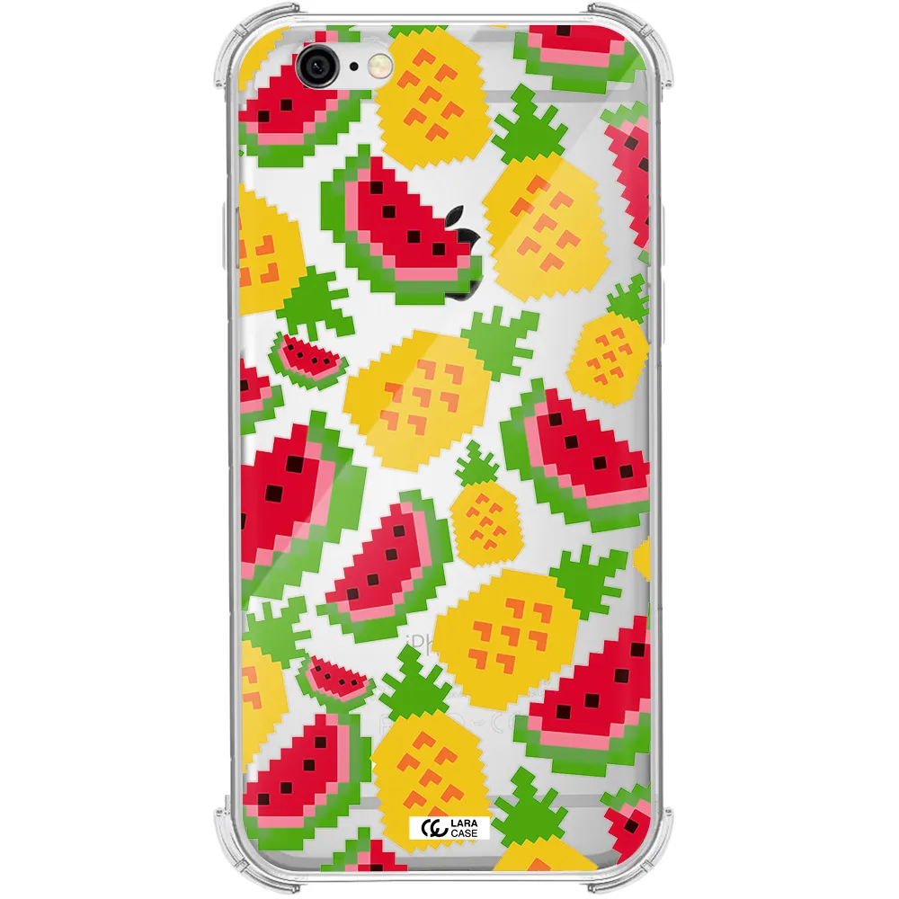 a pattern of watermelon and pineapples Apple iPhone 6 Clear PC Case