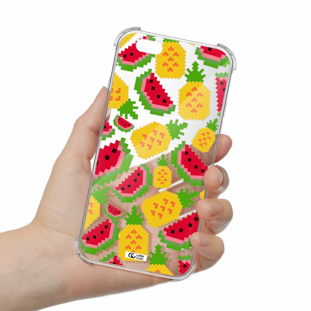 a pattern of watermelon and pineapples Apple iPhone 6 Clear PC Case