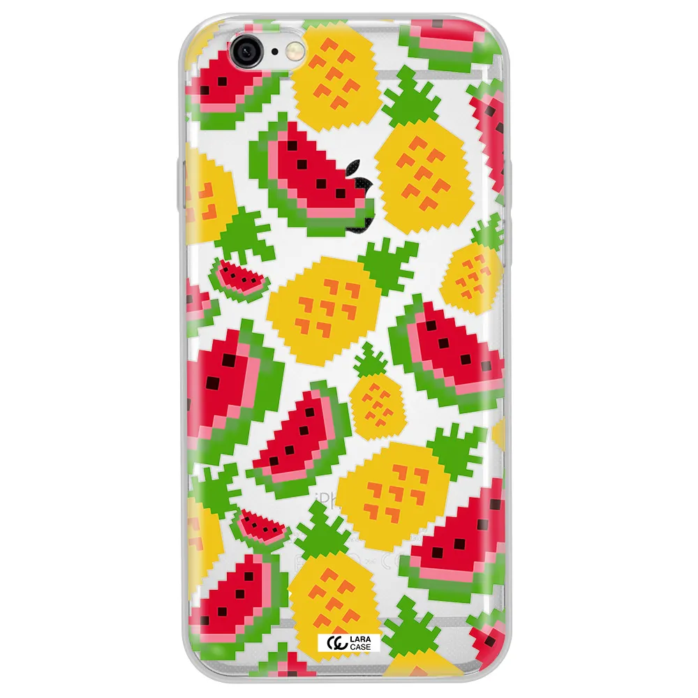 a pattern of watermelon and pineapples Apple iPhone 6 Clear TPU Case