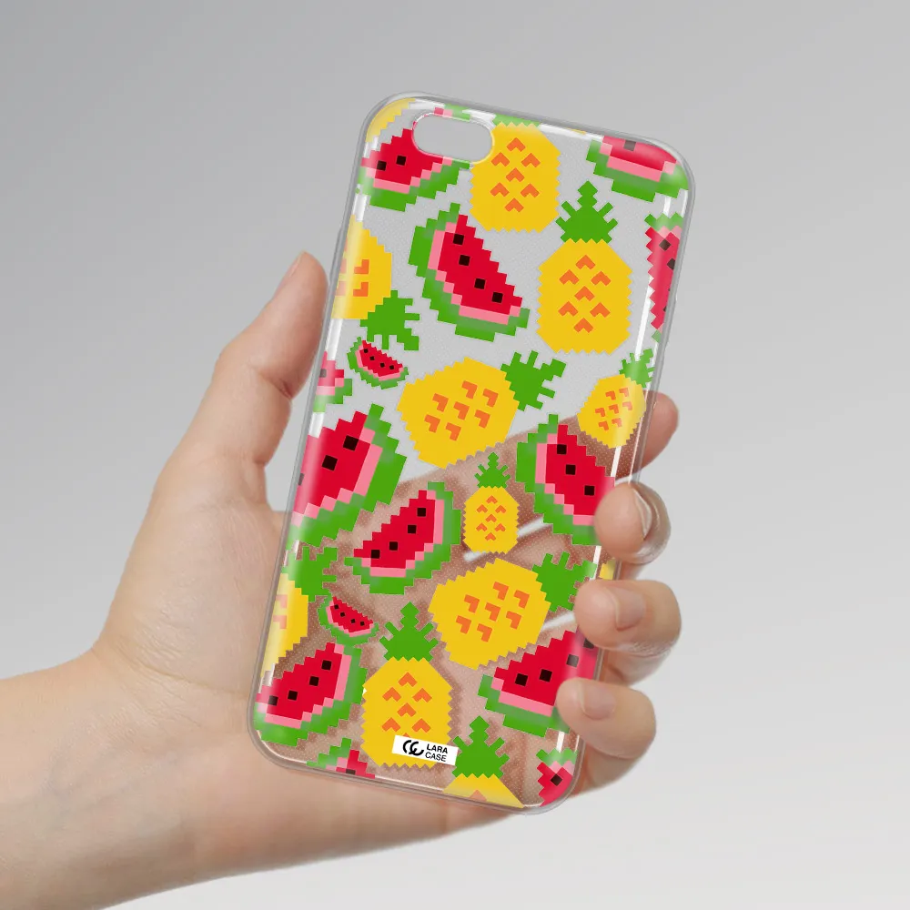 a pattern of watermelon and pineapples Apple iPhone 6 Clear TPU Case
