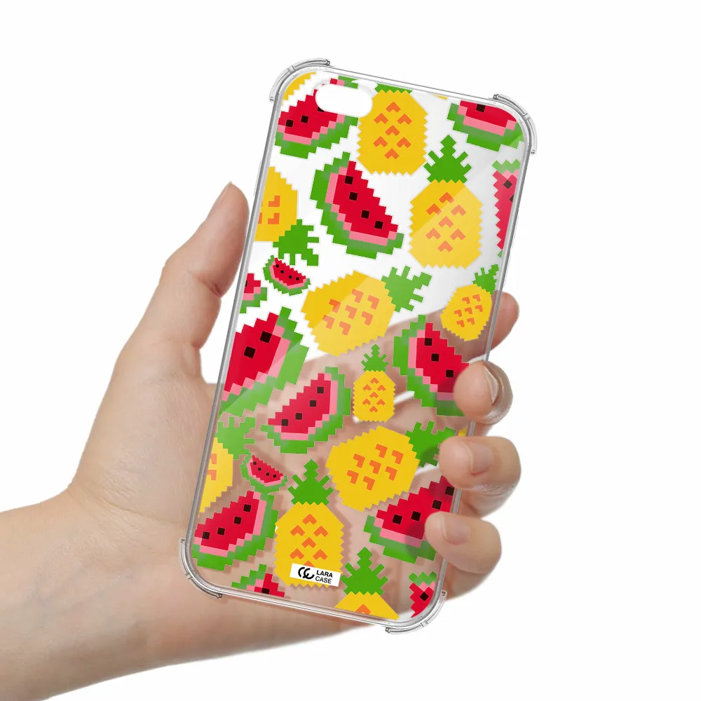 a pattern of watermelon and pineapples Apple iPhone 6 plus Clear PC Case