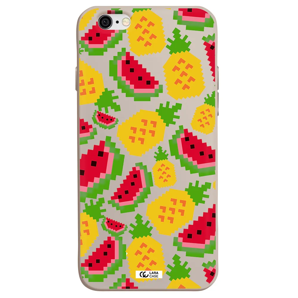 a pattern of watermelon and pineapples Apple iPhone 6 Silicone Stone Case