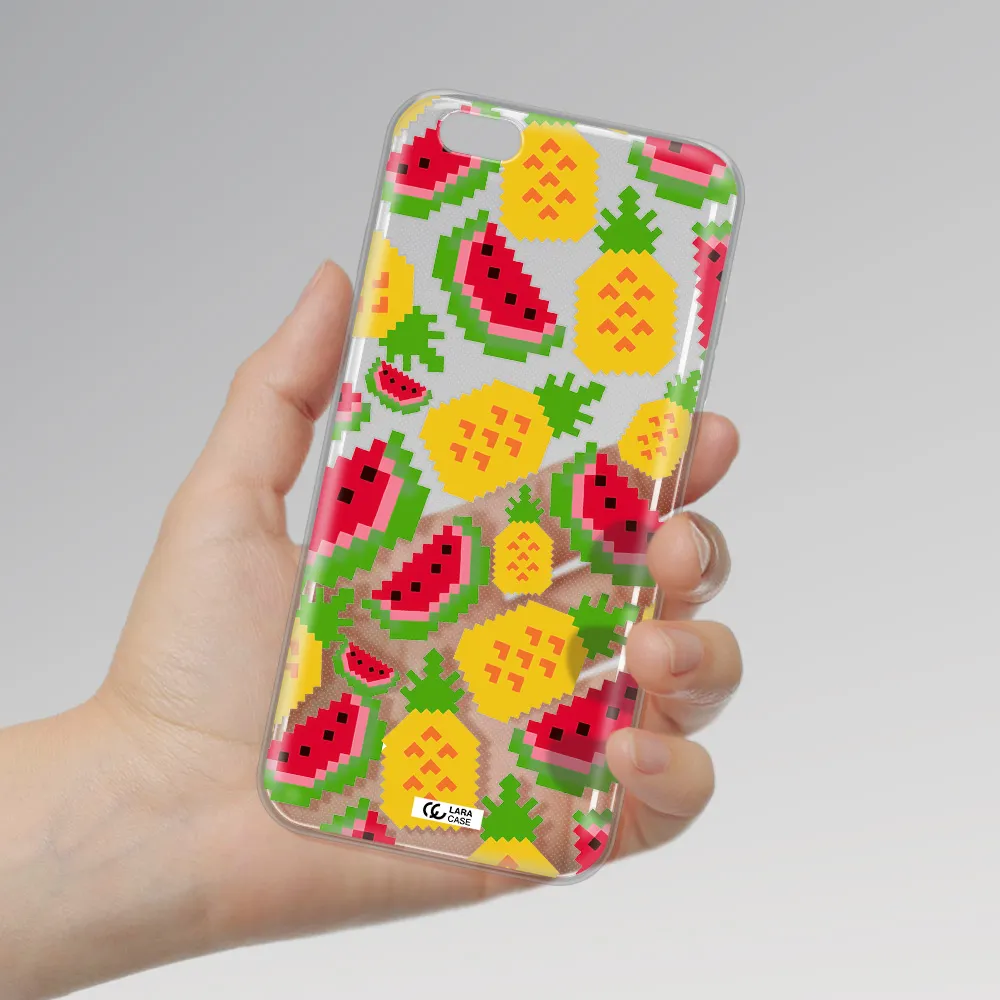 a pattern of watermelon and pineapples Apple iPhone 6S Clear TPU Case