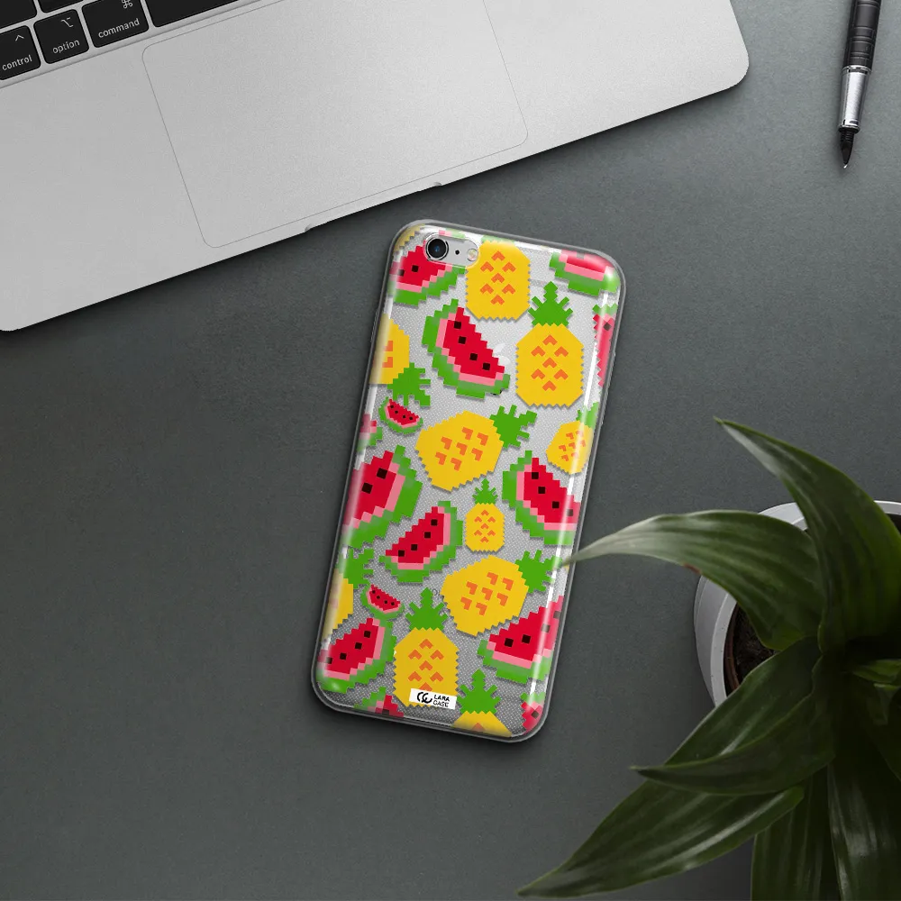 a pattern of watermelon and pineapples Apple iPhone 6S Clear TPU Case