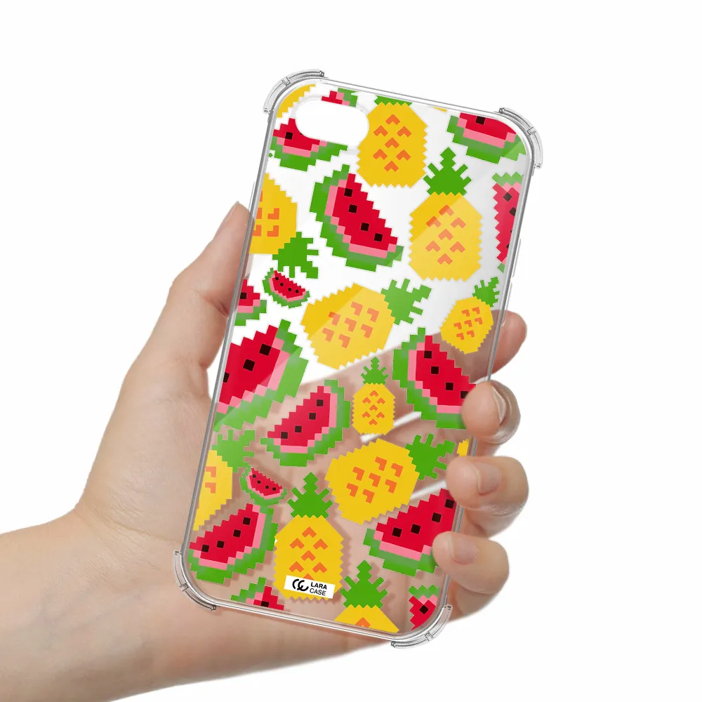 a pattern of watermelon and pineapples Apple iPhone 7 Clear PC Case