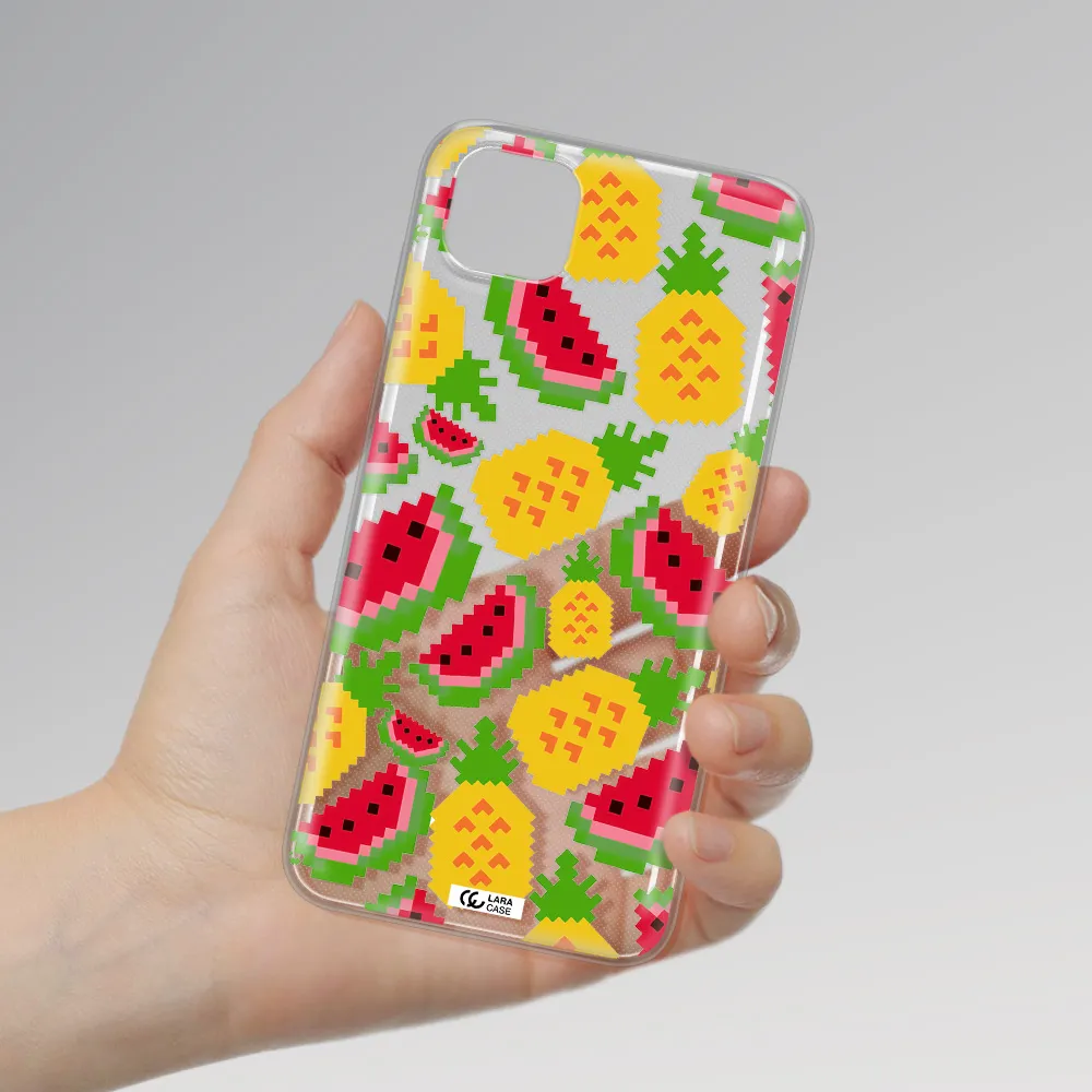 a pattern of watermelon and pineapples Huawei Honor 9S Clear TPU Case
