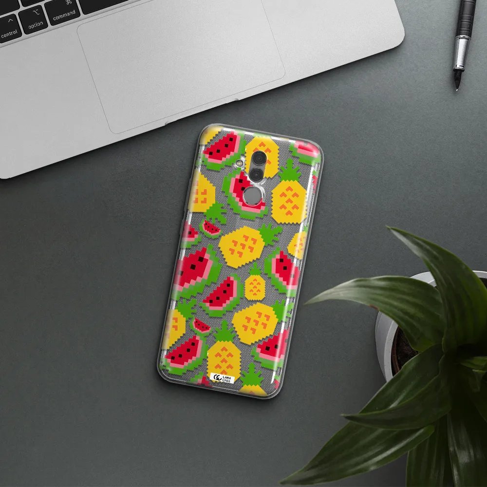 a pattern of watermelon and pineapples Huawei Mate 20 Lite Clear TPU Case