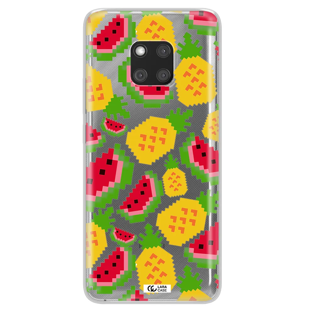 a pattern of watermelon and pineapples Huawei Mate 20 Pro Clear TPU Case