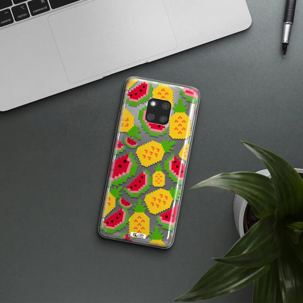 a pattern of watermelon and pineapples Huawei Mate 20 Pro Clear TPU Case