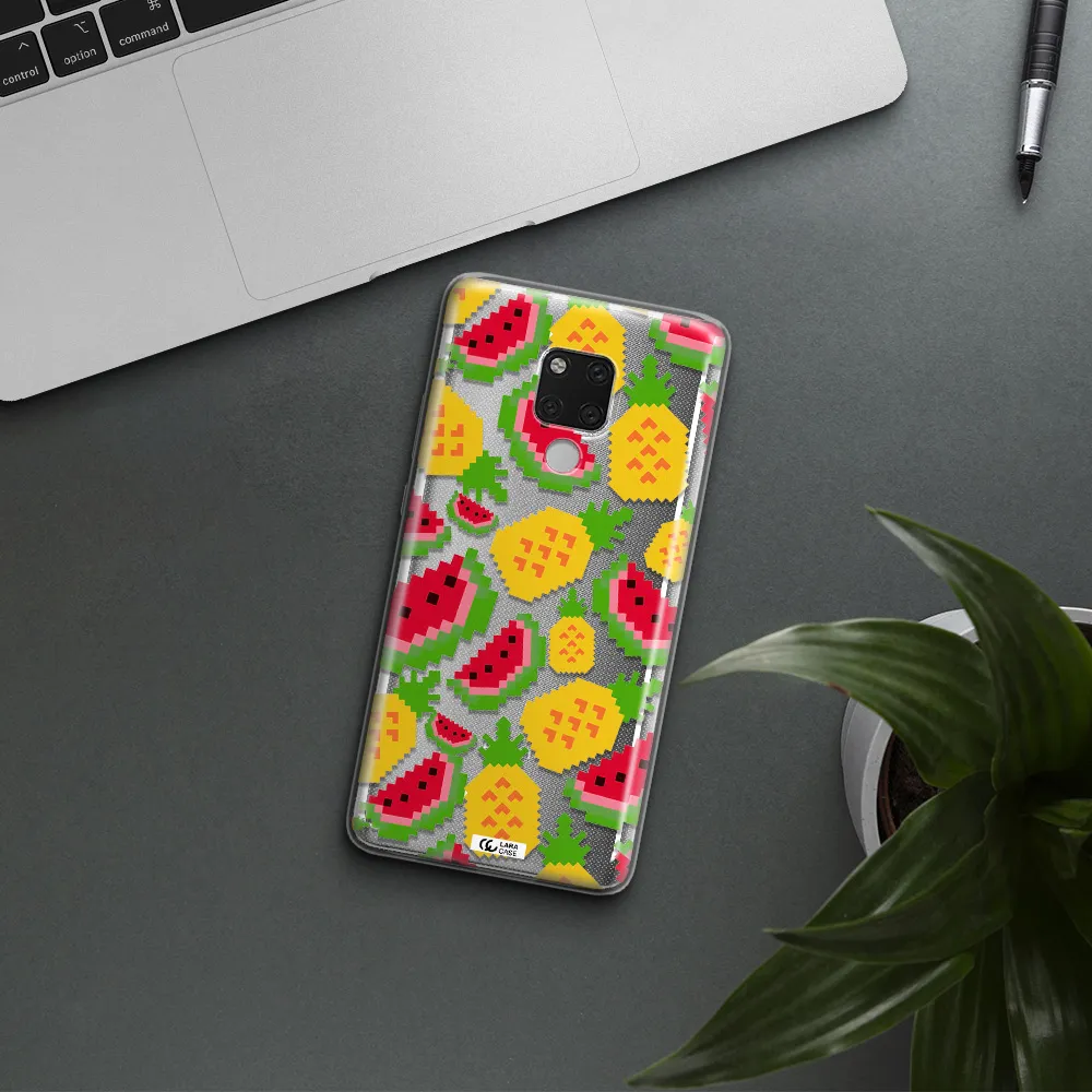 a pattern of watermelon and pineapples Huawei Mate 20X Clear TPU Case