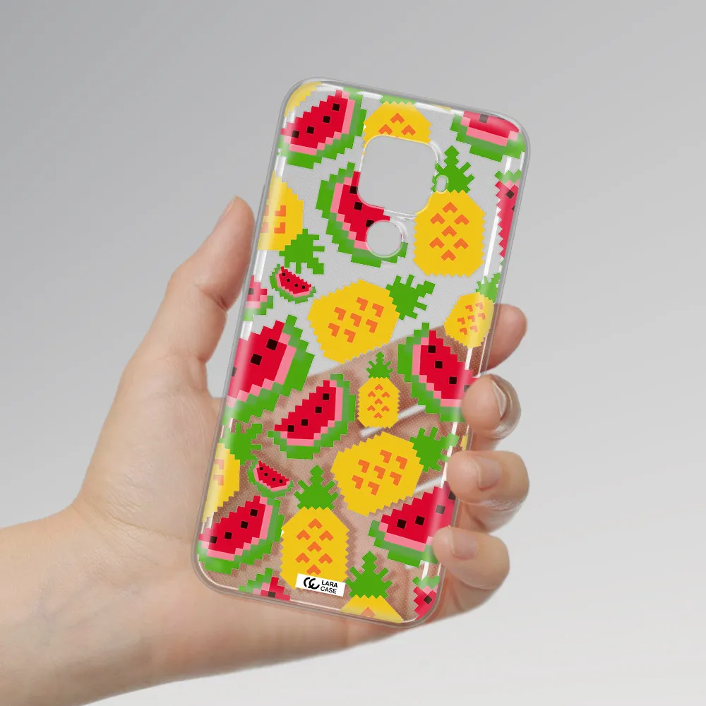 a pattern of watermelon and pineapples Huawei Mate 30 Lite Clear TPU Case