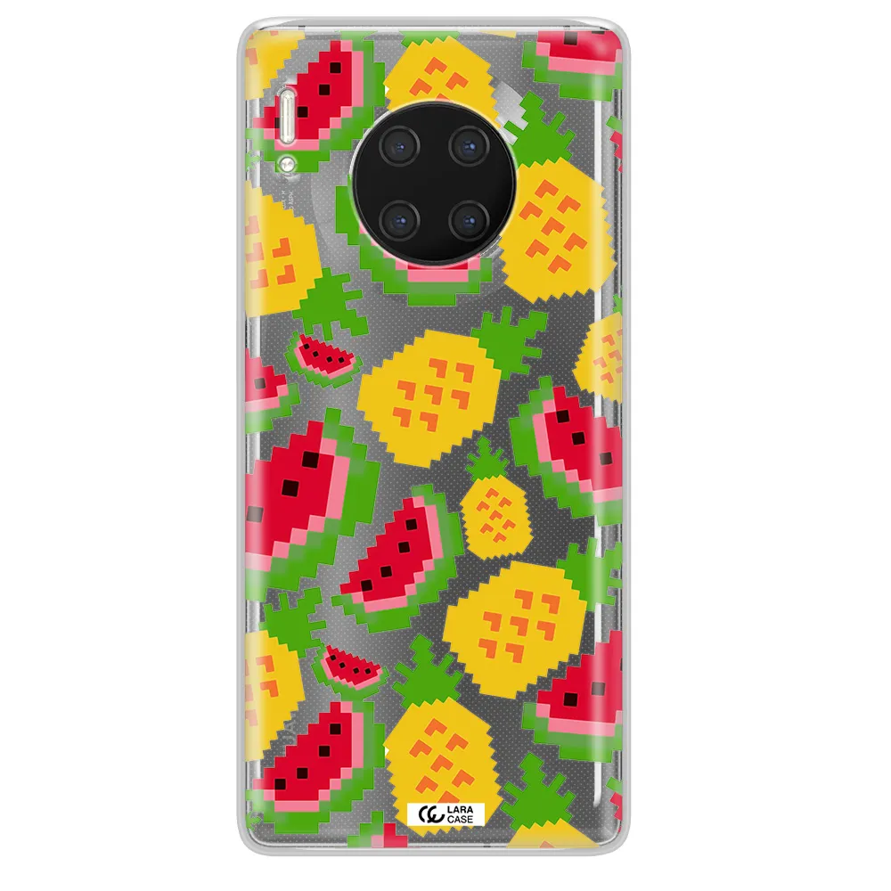 a pattern of watermelon and pineapples Huawei Mate 30 Pro Clear TPU Case