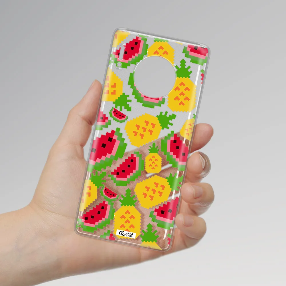 a pattern of watermelon and pineapples Huawei Mate 30 Pro Clear TPU Case