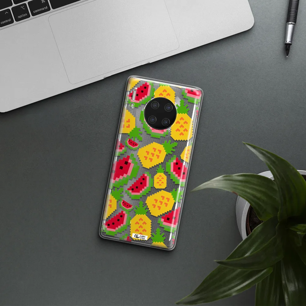 a pattern of watermelon and pineapples Huawei Mate 30 Pro Clear TPU Case
