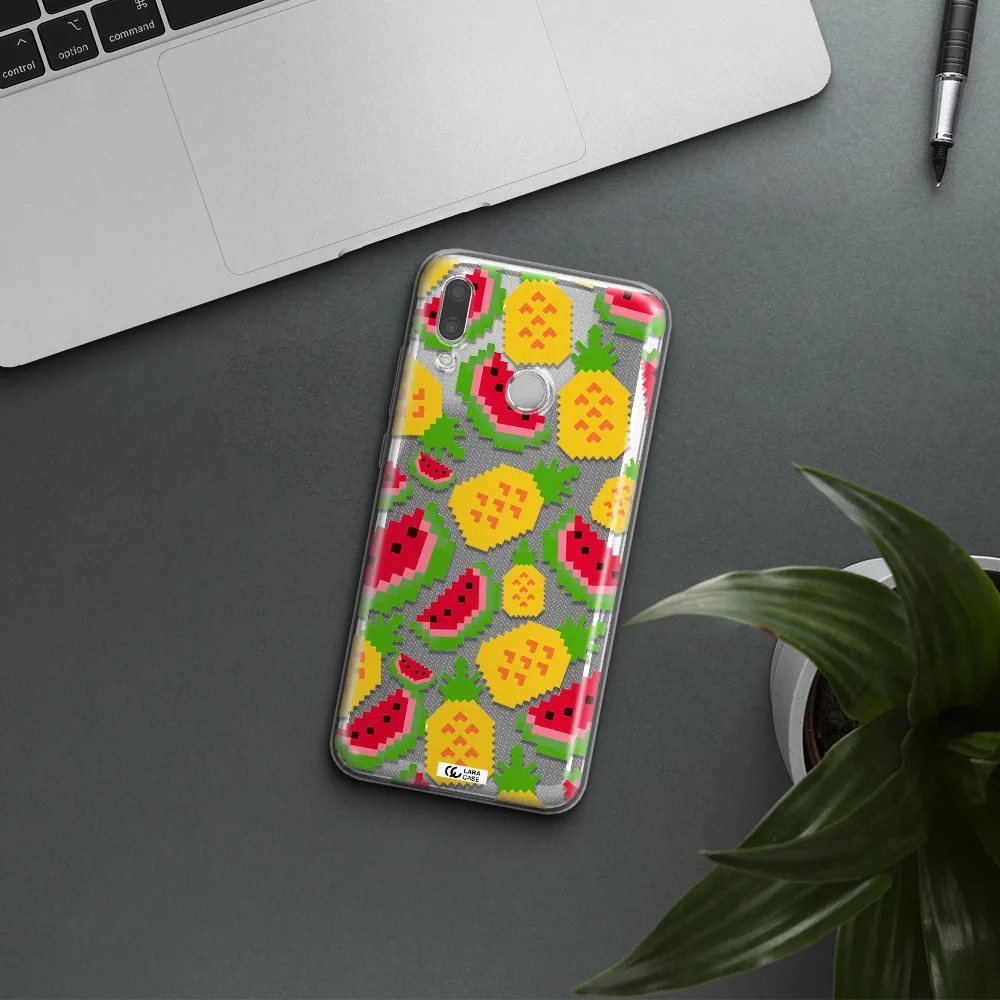 a pattern of watermelon and pineapples Huawei P Smart 2019 Clear TPU Case