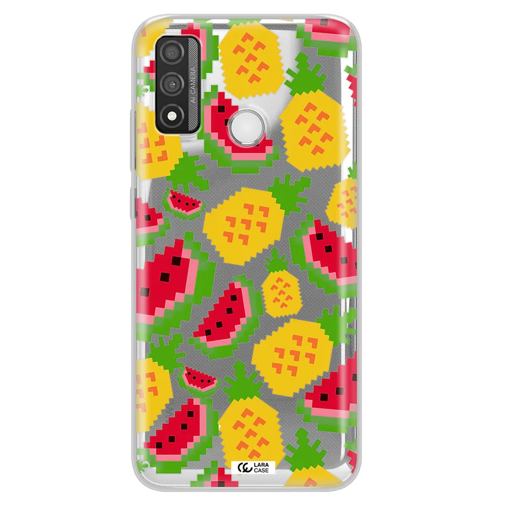 a pattern of watermelon and pineapples Huawei P Smart 2020 Clear TPU Case