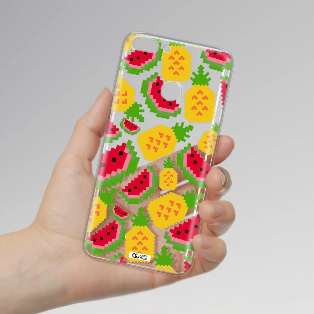 a pattern of watermelon and pineapples Huawei P Smart Clear TPU Case