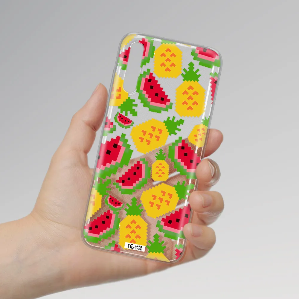 a pattern of watermelon and pineapples Huawei P Smart S Clear TPU Case