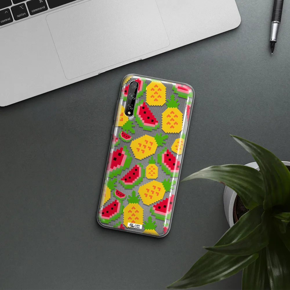 a pattern of watermelon and pineapples Huawei P Smart S Clear TPU Case